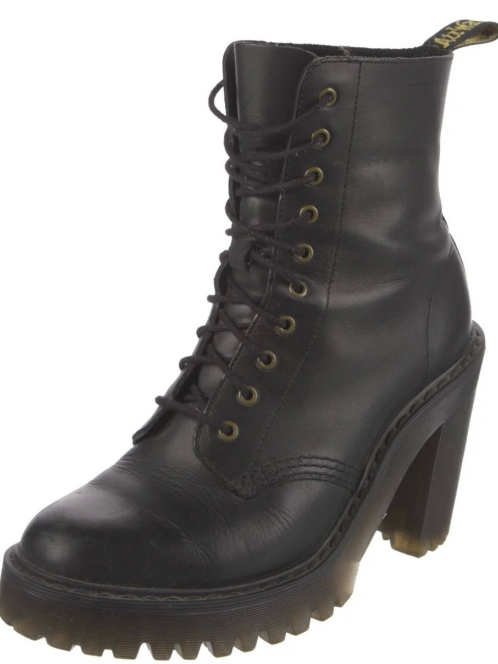 Dr. Martens Kendra Boots Black Lace-Up Chunky Heel Ankle Boot 7 - Picture 5 of 5